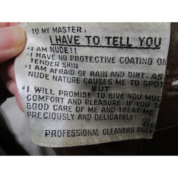 EUC! Vintage 70s Europe Craft Brown Leather Jacket Men Sz 44 - Picture 10 of 12